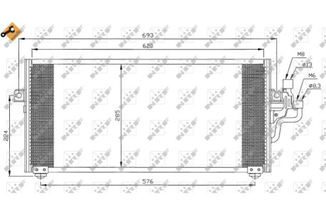 Радиатор кондиционера NRF 35268