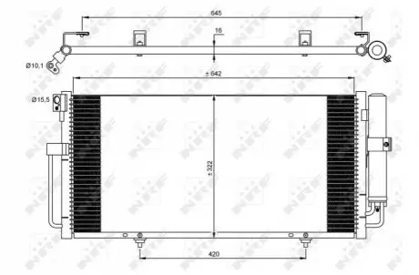 Радиатор кондиционера NRF 35875