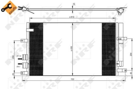 Радіатор кондиціонера NRF 35911