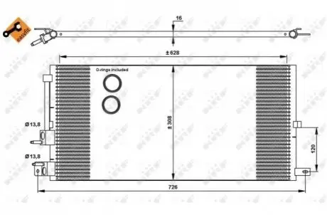 Радиатор кондиционера NRF 35885