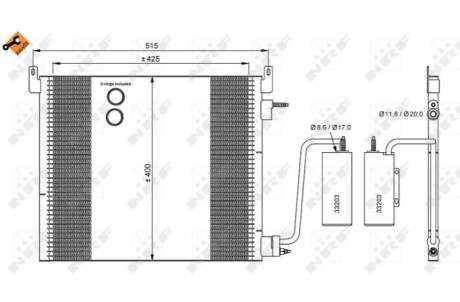 Радіатор кондиціонера NRF 35741