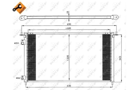 Радиатор кондиционера NRF 35636