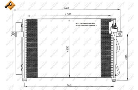 Радиатор кондиционера NRF 35630