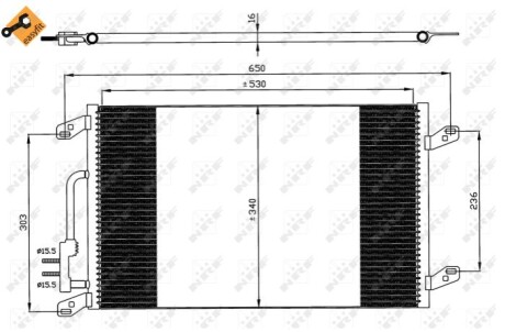 Радіатор кондиціонера NRF 35615