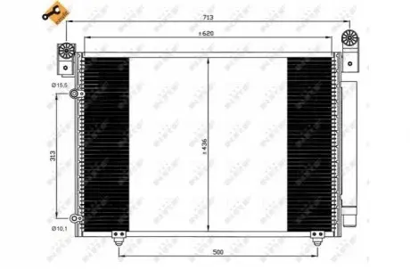 Радиатор кондиционера NRF 35612
