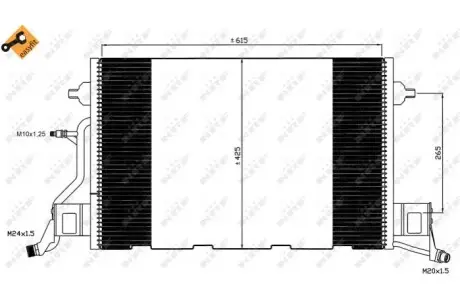 Радіатор кондиціонера NRF 35564