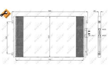 Радіатор кондиціонера NRF 35383