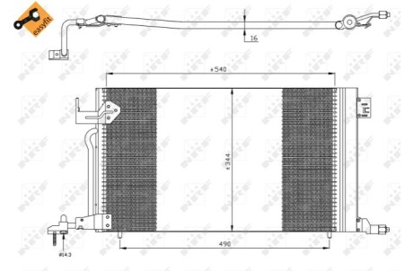 Радиатор кондиционера NRF 35304