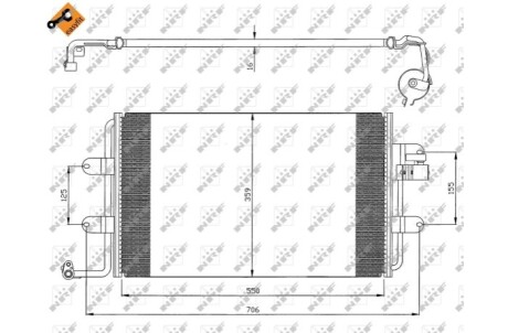 Радиатор кондиционера NRF 35300