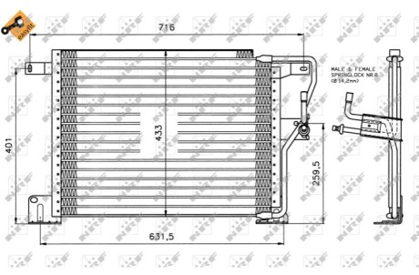 Радиатор кондиционера NRF 35221