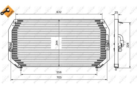 Радиатор кондиционера NRF 35193