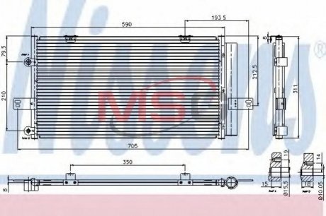 Радиатор кондиционера NISSENS 94652