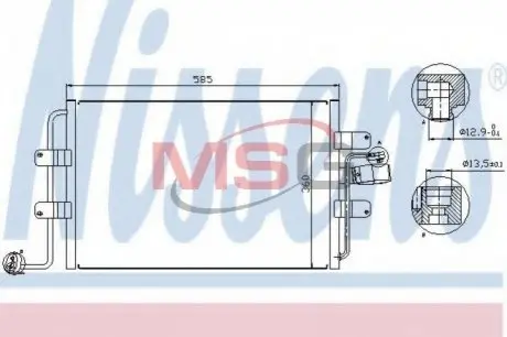 Радиатор кондиционера NISSENS 94522