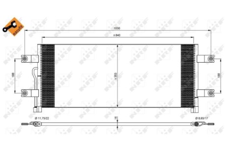 Радиатор кондиционера NRF 350075