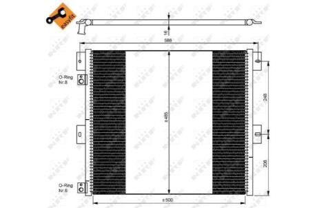 Радіатор кондиціонера NRF 35924