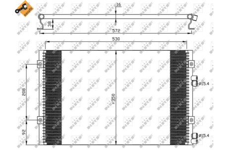 Радиатор кондиционера NRF 35608