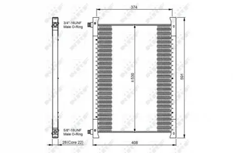 Радиатор кондиционера NRF 35064