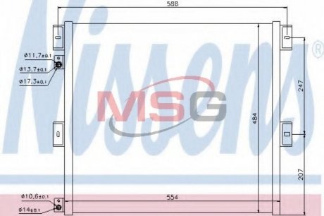 Радіатор кондиціонера NISSENS 940075