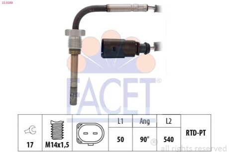 CZUJNIK TEMP. SPALIN FACET 220288