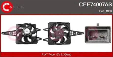 WENTYLATOR CHLODNICY CASCO CEF74007AS