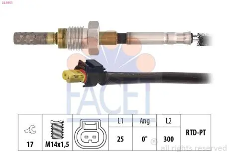 CZUJNIK TEMP. SPALIN FACET 220151
