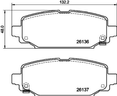 Klocki ham. tył JEEP HELLA 8DB355040251