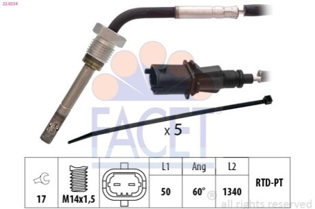 CZUJNIK TEMP. SPALIN FACET 220234