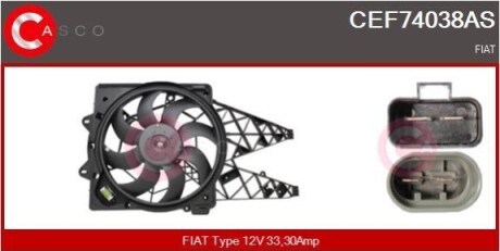 WENTYLATOR CHLODNICY CASCO CEF74038AS