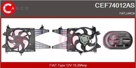 WENTYLATOR CHLODNICY CASCO CEF74012AS