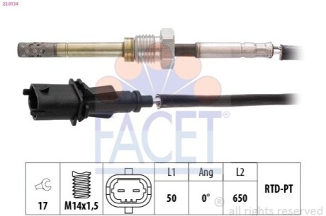 CZUJNIK TEMP. SPALIN FACET 220134