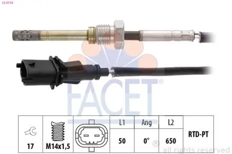 CZUJNIK TEMP. SPALIN FACET 220134