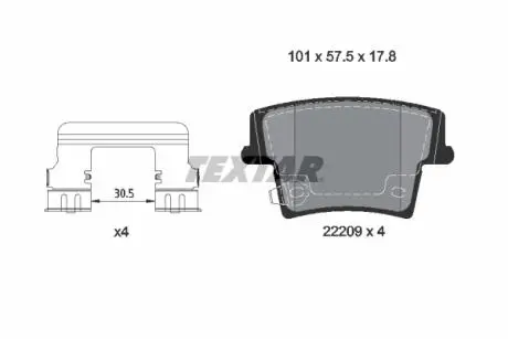 KLOCKI HAMULCOWE TYL TEXTAR 2220903