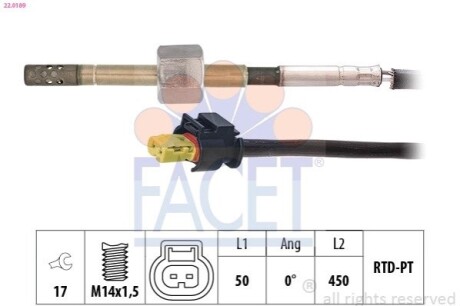 CZUJNIK TEMP. SPALIN FACET 220189