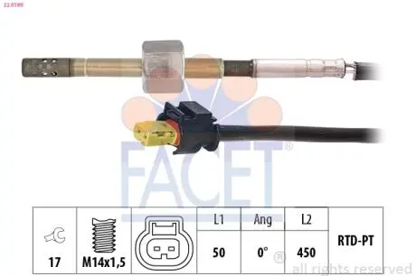 CZUJNIK TEMP. SPALIN FACET 220189