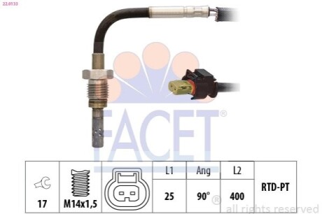 CZUJNIK TEMP. SPALIN FACET 220133