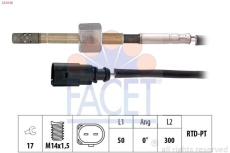 CZUJNIK TEMP. SPALIN FACET 220146