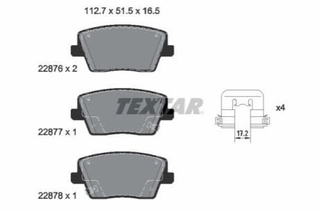 KLOCKI HAMULCOWE TYL TEXTAR 2287601