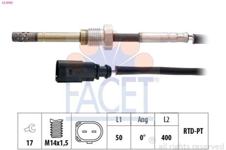 CZUJNIK TEMP. SPALIN FACET 220066