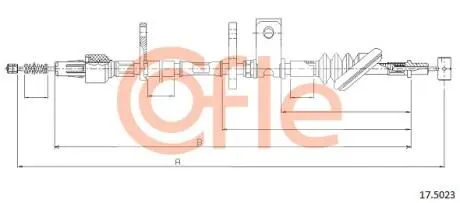 Трос ручного тормоза COFLE 92175023 (фото 1)