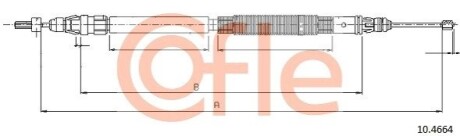 Трос ручного тормоза COFLE 92104664 (фото 1)