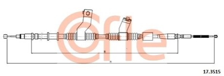Трос ручного тормоза COFLE 92173515 (фото 1)