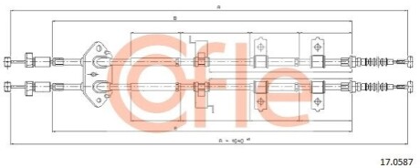 Трос ручного тормоза COFLE 92170587