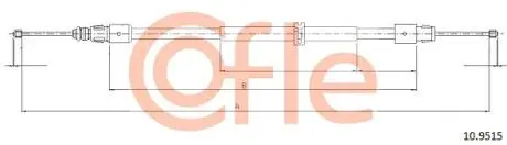 Фото 1 - трос ручного тормоза COFLE 92109515 Трос ручного тормоза COFLE 92109515 (фото 1)