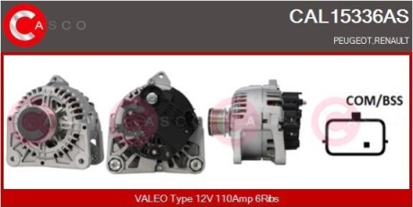 ALTERNATOR 12V 110A CASCO CAL15336AS