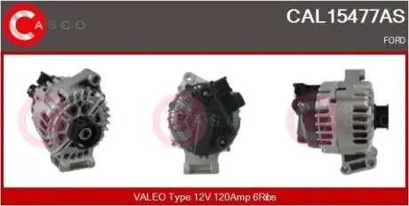 ALTERNATOR 12V 120A CASCO CAL15477AS