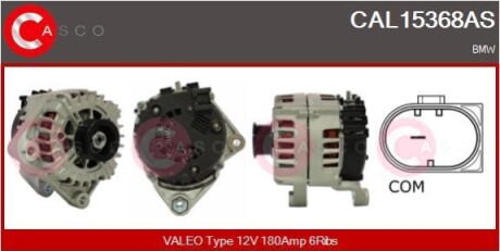 ALTERNATOR 12V 180A CASCO CAL15368AS