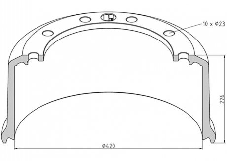 Тормозной барабан PE AUTOMOTIVE 04669800A (фото 1)