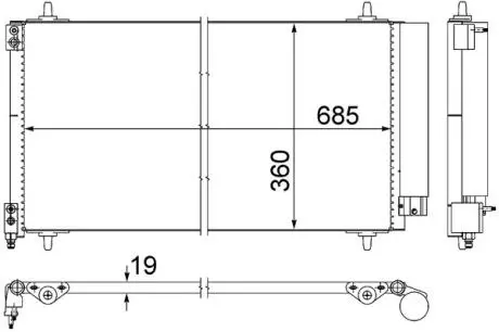 Skraplacz C6 / 607 MAHLE / KNECHT AC592000S