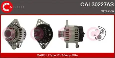 ALTERNATOR 12V 90A CASCO CAL30227AS