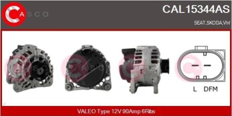 ALTERNATOR 12V 90A CASCO CAL15344AS